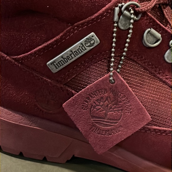 Timberland Field Boots F/L WP burgundy suede new waterproof Mens Size 10.5 - Picture 4 of 16